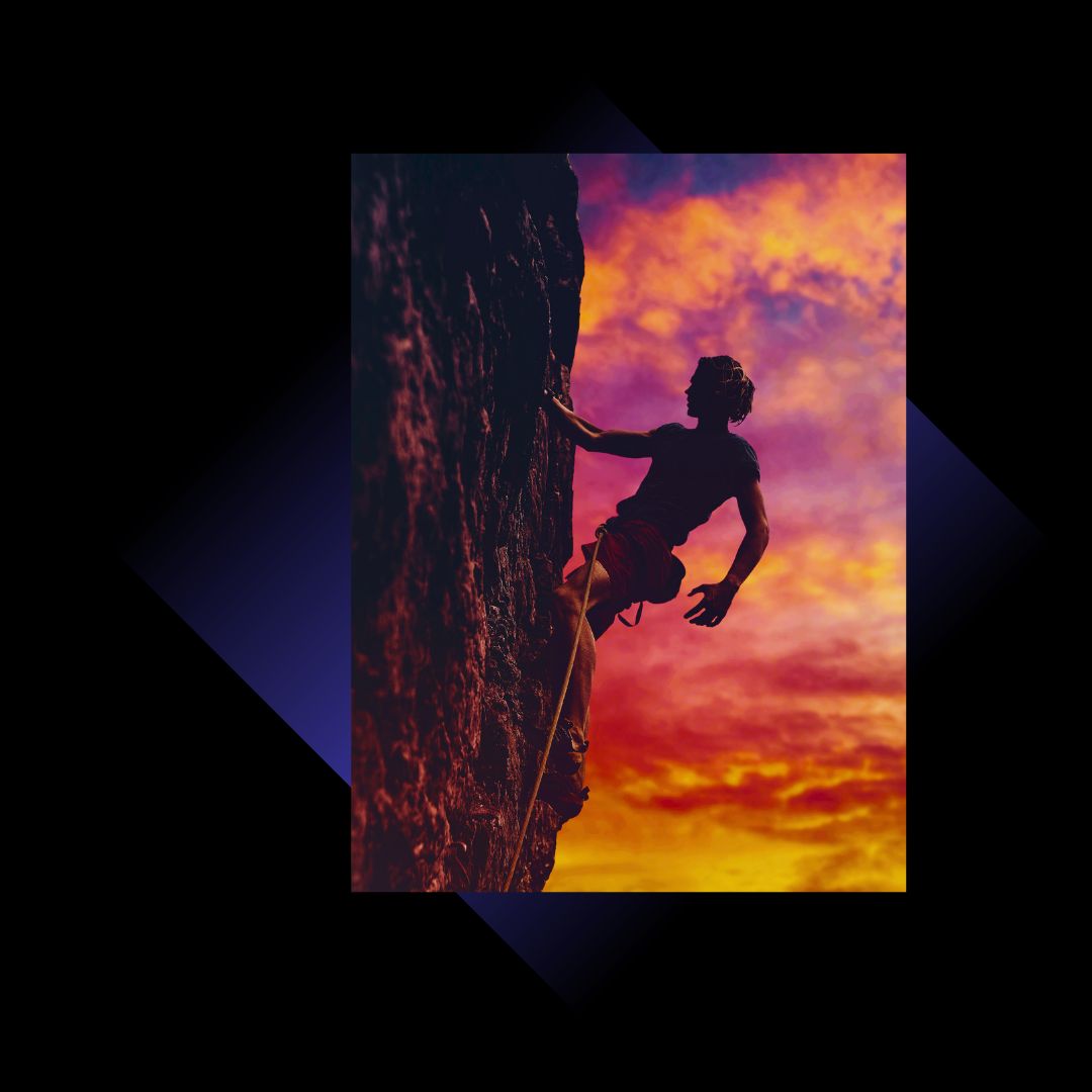 rockclimber on a cliff wall