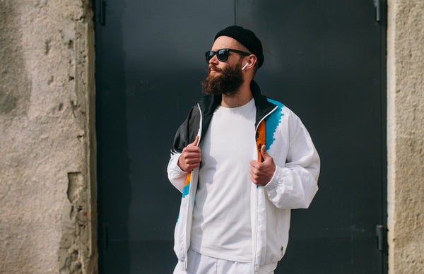 hipster in tracksuit
