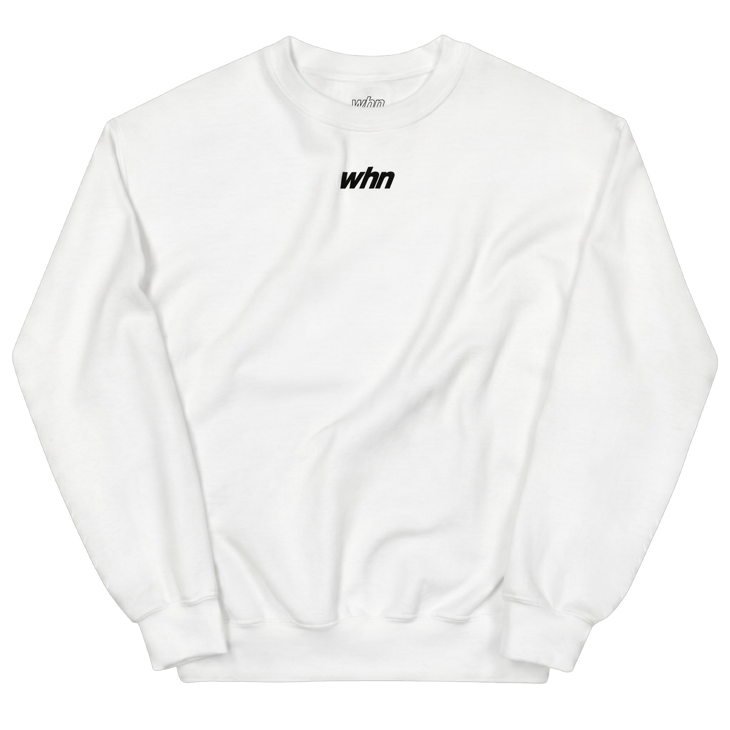 the humble sweatshirt from the front featuring a black logo in the middle