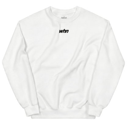 the humble sweatshirt from the front featuring a black logo in the middle
