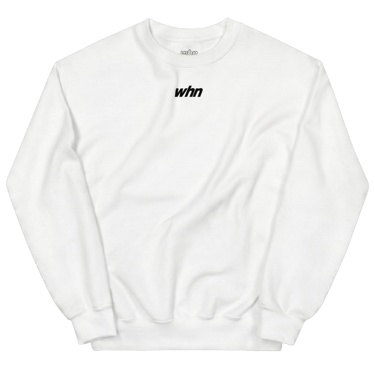 the humble sweatshirt from the front featuring a black logo in the middle